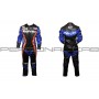 Комбинезон кожзам   (size:M, черно-синий, Honda REPSOL)