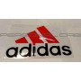 Наклейка   логотип   ADIDAS   (14x9см, красно-черная)   (0009)