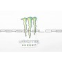 Наклейка   логотип   MONSTER ENERGY   (17х12см)   (7312G)