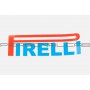 Наклейка   логотип   PIRELLI   (23x7см, желтая)   (0336)