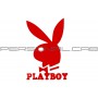 Наклейка   логотип   PLAYBOY   (11x8см, красная)   (647)