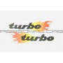 Наклейки (набор)   TURBO   (24х15см, красные)   (0203)